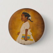 Afroamerikaner-schöne Kunst Button (Vorderseite)