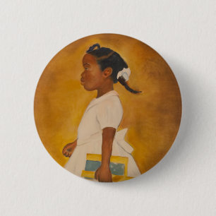 Afroamerikaner-schöne Kunst Button