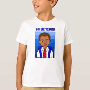Afroamerikaner-Schüler höchstwahrscheinlich zum T-Shirt