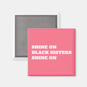 Afroamerikaner (schwarz) Motivierend Magnet (Vorderseite/Rückseite)