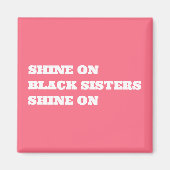 Afroamerikaner (schwarz) Motivierend Magnet (Vorne)