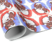 Afroamerikaner-schwarzer Brown-Hispano-Amerikaner Geschenkpapier (Rolleneckpunkt)