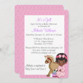 Afroamerikaner-schwarzes Einladung (Vorne/Hinten)