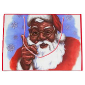 Afroamerikaner-schwarzes Große Geschenktüte (Vorderseite)