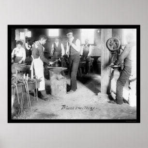 Afroamerikaner-Studenten Blacksmithing 1900 Poster