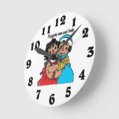 Afroamerikaner und Andy Wall Clock Runde Wanduhr (Winkel)