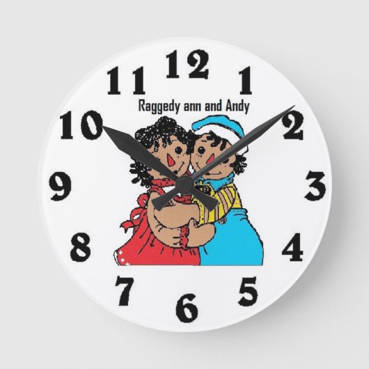 Afroamerikaner und Andy Wall Clock Runde Wanduhr (Vorderseite)