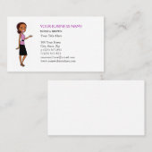 Afroamerikaner-Visitenkarte mit Illustration Visitenkarte (Vorne/Hinten)