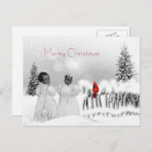Afroamerikaner-Weihnachtskarte Feiertagspostkarte (Vorne/Hinten)