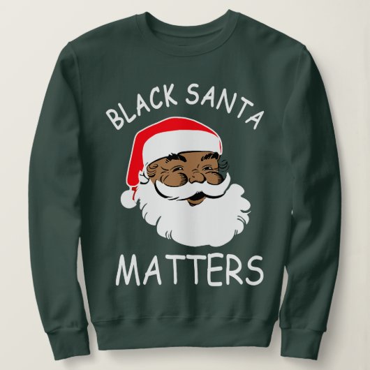 Afroamerikaner Weihnachtsmann Sweatshirt (Design vorne)