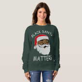 Afroamerikaner Weihnachtsmann Sweatshirt (Vorne ganz)