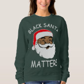 Afroamerikaner Weihnachtsmann Sweatshirt (Vorderseite)