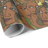 Afroamerikanerfrauen-Schwesterfreunde Geschenkpapier (Rolleneckpunkt)