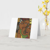 Afroamerikanerfrauen-Schwesterfreunde Karte (Gelbe Blume)