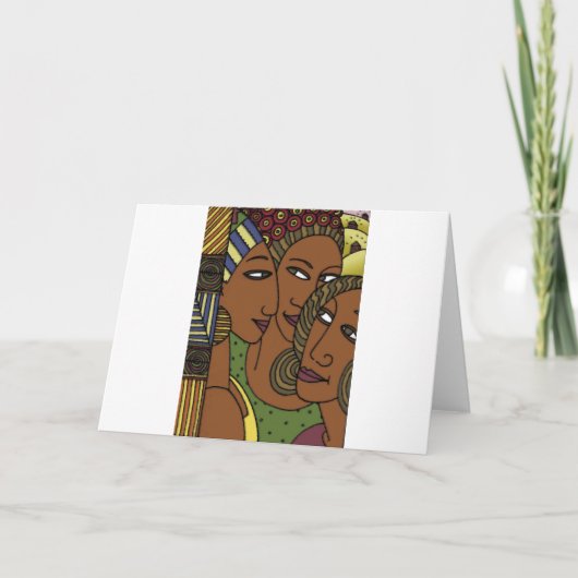 Afroamerikanerfrauen-Schwesterfreunde Karte (Vorderseite)