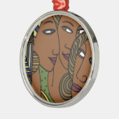 Afroamerikanerfrauen-Schwesterfreunde Ornament Aus Metall (Links)