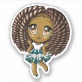 Afroamerikanerin Aufkleber (Vorderseite)