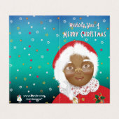 Afroamerikanerin Claus Christmas (Außenseite Aufgefaltet)