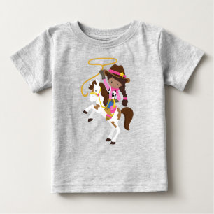 Afroamerikanerin, Cowgirl, Sheriff, Lasso Baby T-shirt