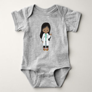 Afroamerikanerin, Doktor, Krankenschwester, Stetho Baby Strampler
