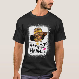 Afroamerikanerin Es ist mein 52. Geburtstag Schwar T-Shirt