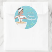 Afroamerikanerin Hispani Backfrau Runder Aufkleber (Tasche)