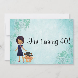 Afroamerikanerin Ich werde 40 Geburtstag Einladung