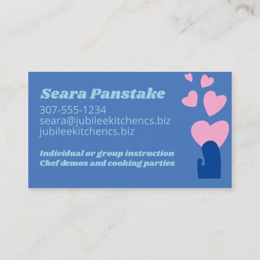 Afroamerikanerin Koch Klasse Personal Koch Visitenkarte (Rückseite)