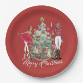 Afroamerikanerin Nutcracker Ballet Tänzerin Christ Pappteller (Vorderseite)