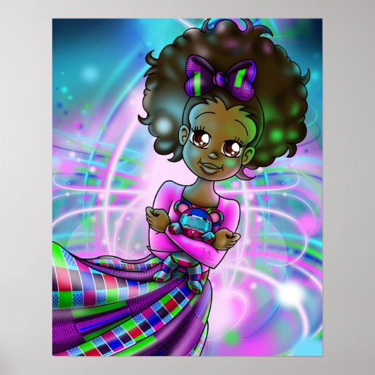 Afroamerikanerin Poster (Vorne)
