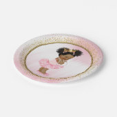 Afroamerikanerin Princess Baby Showpaper Teller (Schrägansicht)