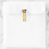 Afroamerikanerin Runder Aufkleber (Tasche)
