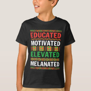 Afroamerikanisch Gebildet Motiviert Erhoben Melan T-Shirt
