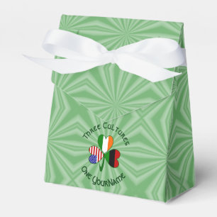 Afroamerikanisch Irisch USA-Flaggen Shamrock Perso Geschenkschachtel
