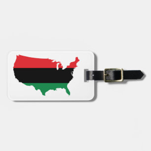 Afroamerikanisch _ Rot, Schwarz & Grüne Farben Gepäckanhänger