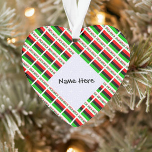 Afroamerikanische Diaspora-Flagge Schwarz Personal Ornament