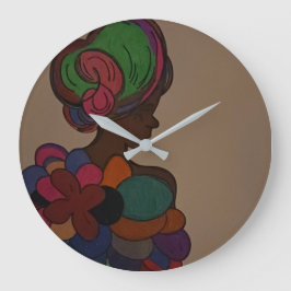 Afroamerikanische Feenwanduhr Große Wanduhr