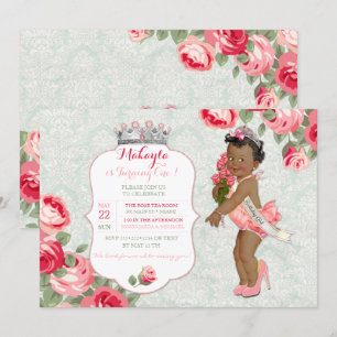 Afroamerikanische Festzugprinzessin Baby Einladung