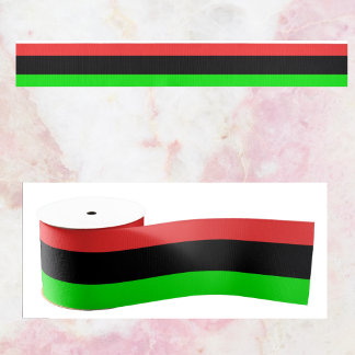 Afroamerikanische Flagge komplett Ripsband