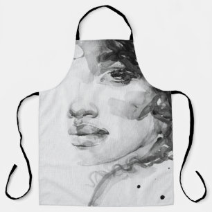 afroamerikanische Frau. Schönheitsmodeillustration Schürze