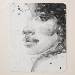 afroamerikanische Frau. Schönheitsmodeillustration Sherpadecke