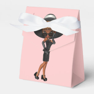 Afroamerikanische Geburtstagsfeier für eine lustig Geschenkschachtel