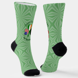 Afroamerikanische Irische Flaggen Shamrock Dein Na Socken