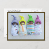 Afroamerikanische Kindermädchen: Polymerschicht Postkarte (Vorne/Hinten)