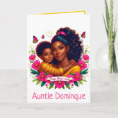 Afroamerikanische Mama & Son Happy Mother Day Karte (Vorderseite)
