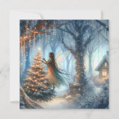 Afroamerikanische Märchenschmuck Feiertagskarte (Vorderseite)