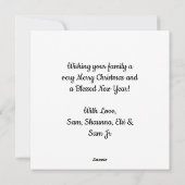 Afroamerikanische Märchenschmuck Feiertagskarte (Rückseite)