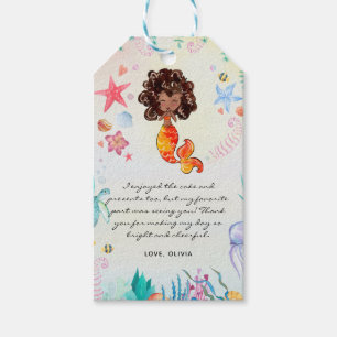 Afroamerikanische Meerjungfrau Geburtstags Dankesc Geschenkanhänger