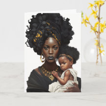 Afroamerikanische Mutter & Baby, Muttertagskarte