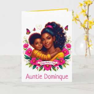 Afroamerikanische Mutter und Sohn Frohen Muttertag Karte